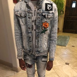 Fire Jean Jacket made by me !